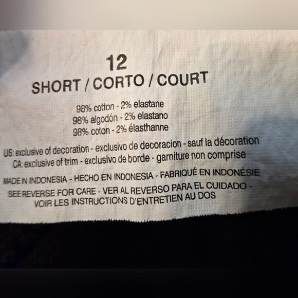 Gloria Vanderbilt Amanda Black Straight-Leg Jeans Size 12 Short Cotton Blend - Picture 3 of 8